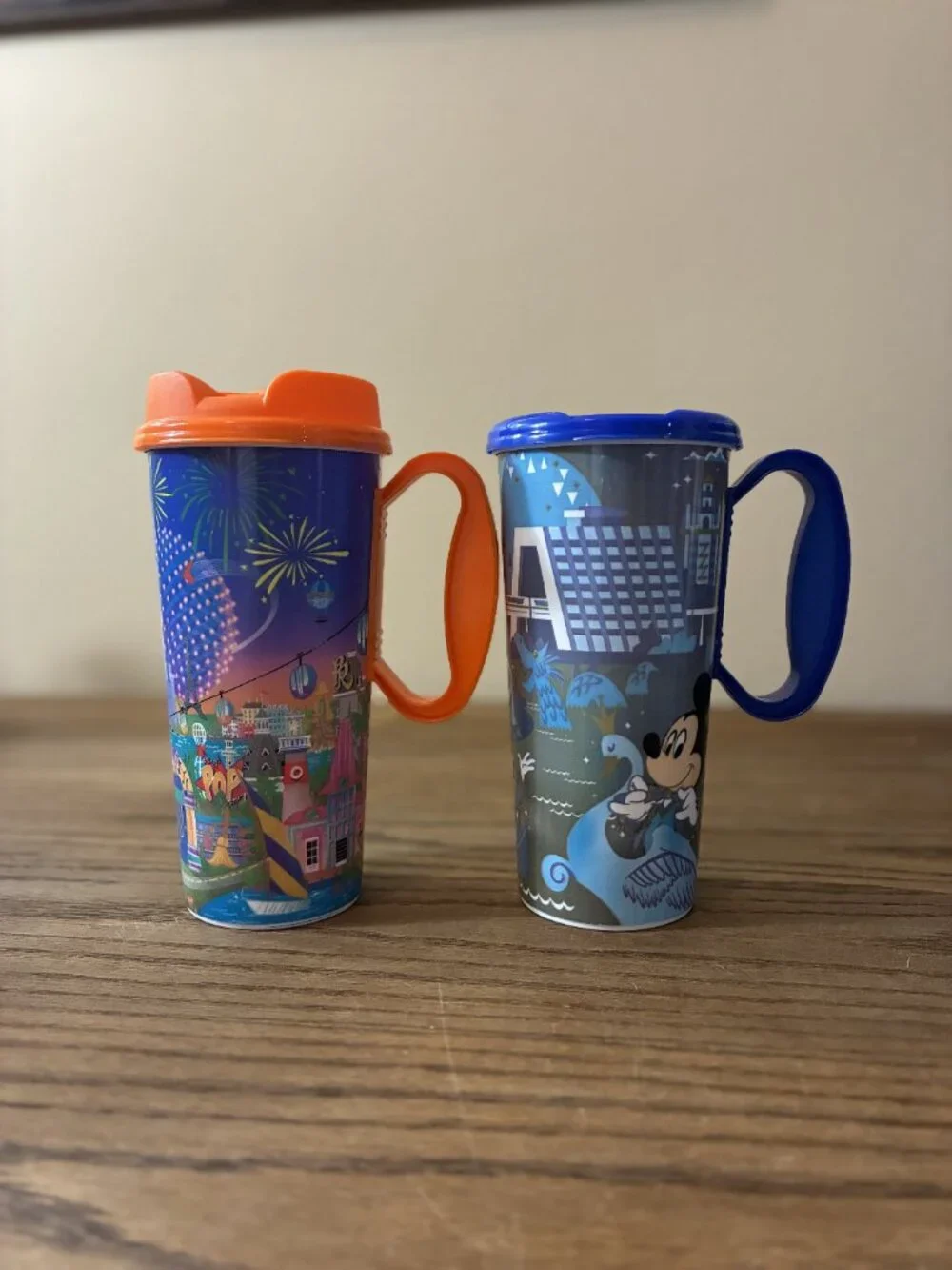 Walt Disney World Resort Reusable Refillable 16oz Mug; Lot of 4; Assorted